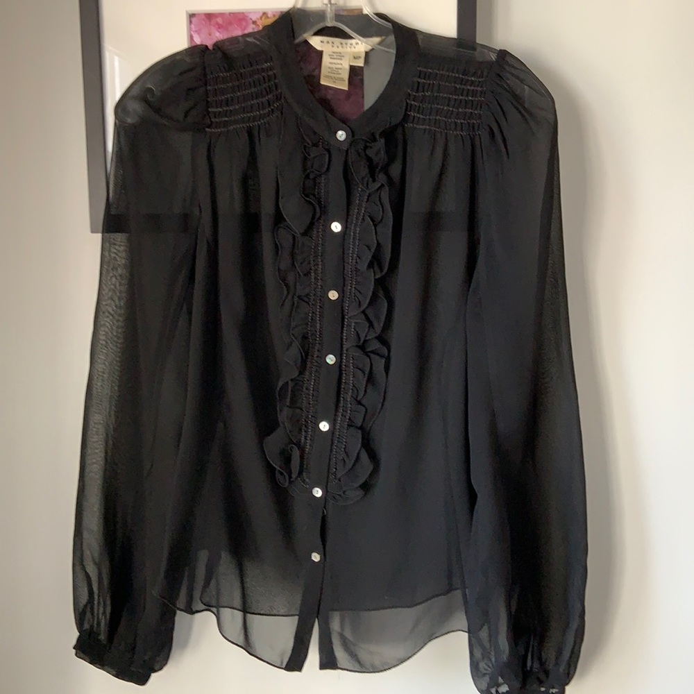 Max Studio petite sheer blouse